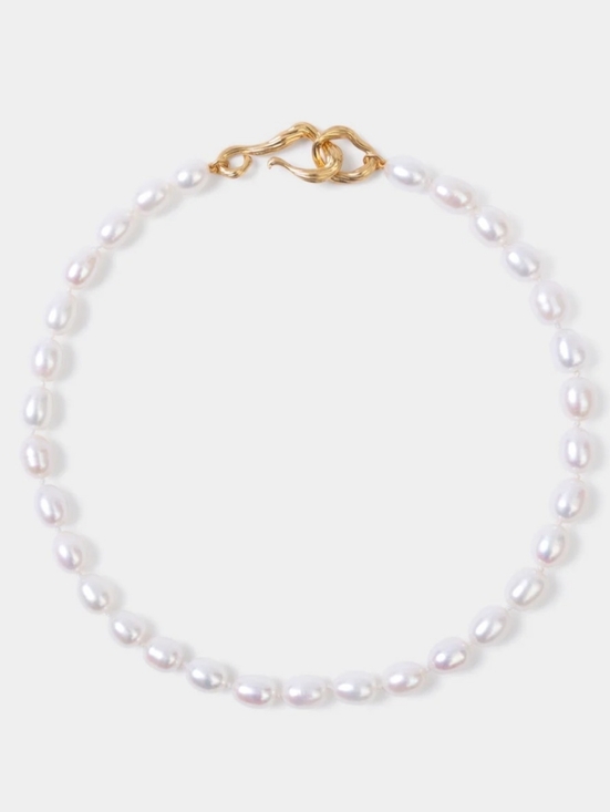 Sophia Collection Jewelry - Sophia C Bella Necklace 18k Goldplated On Brass Genuine Large White Pearls New